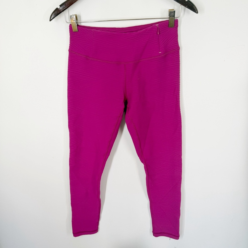 CALIA by Carrie Underwood Fuchsia 7/8 Textured Leggings Small